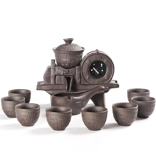 SCZMBLTLNV Teekannen Vintage Tragbares Lazy Purple Sand Automatisches Anti Verbrühungs Gongfu Tee Set Porzellan-Teeservice Tragbares Teeservice SCZMBLTLNV Teekannen Vintage Tragbares Lazy Purple Sand Automatisches Anti Verbrühungs Gongfu Tee Set Porzellan-Teeservice Tragbares Teeservice von SCZMBLTLNV
