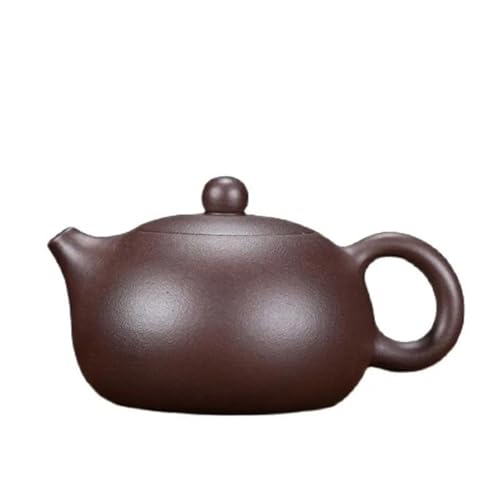 SCZMBLTLNV Teekannen Yixing Handgemachte Schönheit Wasserkocher Teekanne Lila Ton Xishi 188 Ball Loch Filter Roherz Schwarz Gold Sand Tee-Set Porzellan-Teeservice Tragbares Teeservice(230ml) von SCZMBLTLNV