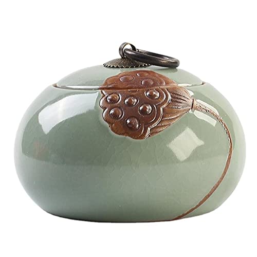SCZMBLTLNV Urne Für Haustiere Handgefertigte Haustierurne Keramik Kleine Hunde Katzen Kaninchen Kleintiere Gedenkurne Asche Bestattungsurne Andenken(10) von SCZMBLTLNV