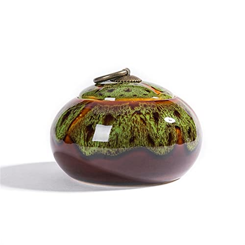 SCZMBLTLNV Urne Für Haustiere Handgefertigte Haustierurne Keramik Kleine Hunde Katzen Kaninchen Kleintiere Gedenkurne Asche Bestattungsurne Andenken(7) von SCZMBLTLNV