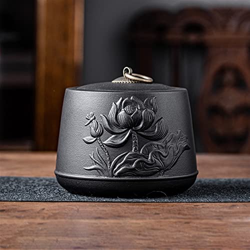 SCZMBLTLNV Urne Für Haustiere Pet Urn for Dogs Cats Ashes Keepsake Memorial Box Funeral Set Burial Urns for Cremated Remains Ash Vial Adult Funeral Urn Pet Cat and Dog Urn 05366(Black) von SCZMBLTLNV