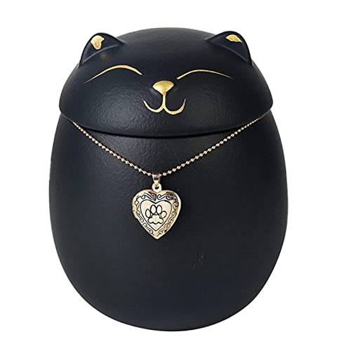 SCZMBLTLNV Urne Für Haustiere Pet Urn for Dogs Cats Ashes Keepsake Memorial Box Funeral Set Burial Urns for Cremated Remains Ash Vial Adult Funeral Urn Pet Cat and Dog Urn 12866(Black) von SCZMBLTLNV