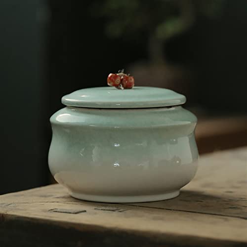 SCZMBLTLNV Urne Für Haustiere Pet Urn for Dogs Cats Ashes Keepsake Memorial Box Funeral Set Burial Urns for Cremated Remains Ash Vial Adult Funeral Urn Pet Cat and Dog Urn 13414(Green) von SCZMBLTLNV