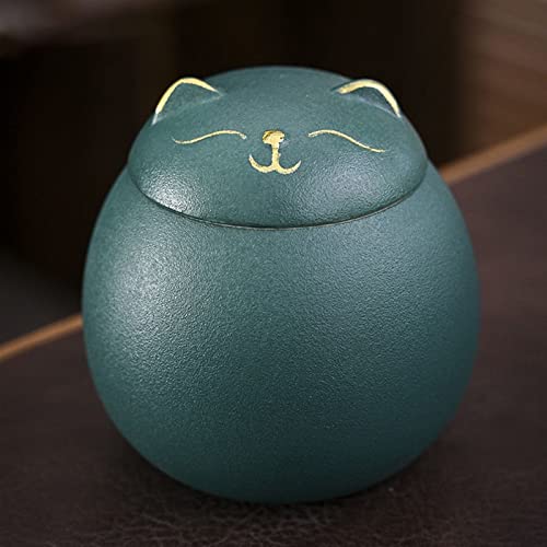 SCZMBLTLNV Urne Für Haustiere Pet Urn for Dogs Cats Ashes Keepsake Memorial Box Funeral Set Burial Urns for Cremated Remains Ash Vial Adult Funeral Urn Pet Cat and Dog Urn 1523(Green) von SCZMBLTLNV