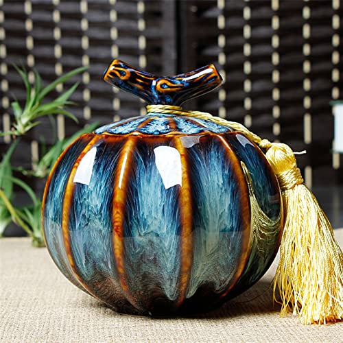 SCZMBLTLNV Urne Für Haustiere Pet Urn for Dogs Cats Ashes Keepsake Memorial Box Funeral Set Burial Urns for Cremated Remains Ash Vial Adult Funeral Urn Pet Cat and Dog Urn 1921(Blue,L) von SCZMBLTLNV
