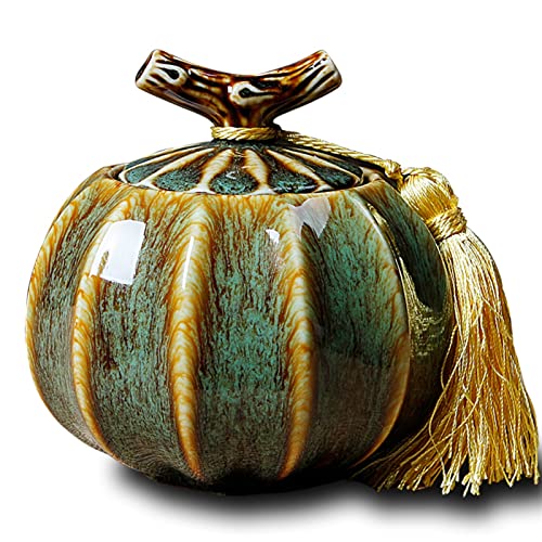 SCZMBLTLNV Urne Für Haustiere Pet Urn for Dogs Cats Ashes Keepsake Memorial Box Funeral Set Burial Urns for Cremated Remains Ash Vial Adult Funeral Urn Pet Cat and Dog Urn 1921(Green,M) von SCZMBLTLNV