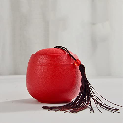 SCZMBLTLNV Urne Für Haustiere Pet Urn for Dogs Cats Ashes Keepsake Memorial Box Funeral Set Burial Urns for Cremated Remains Ash Vial Adult Funeral Urn Pet Cat and Dog Urn 21418(Red,M) von SCZMBLTLNV