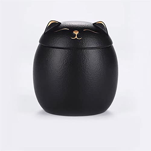 SCZMBLTLNV Urne Für Haustiere Pet Urn for Dogs Cats Ashes Keepsake Memorial Box Funeral Set Burial Urns for Cremated Remains Ash Vial Adult Funeral Urn Pet Cat and Dog Urn 21794(Black,S) von SCZMBLTLNV