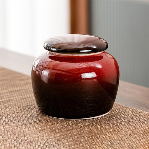 SCZMBLTLNV Urne Für Haustiere Pet Urn for Dogs Cats Ashes Keepsake Memorial Box Funeral Set Burial Urns for Cremated Remains Ash Vial Adult Funeral Urn Pet Cat and Dog Urn 57112(Red) von SCZMBLTLNV