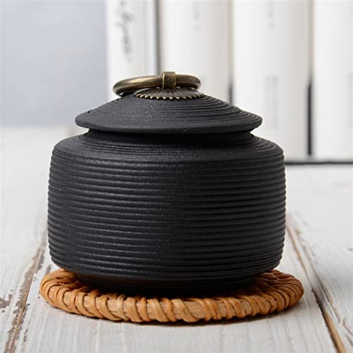 SCZMBLTLNV Urne Für Haustiere Pet Urn for Dogs Cats Ashes Keepsake Memorial Box Funeral Set Burial Urns for Cremated Remains Ash Vial Adult Funeral Urn Pet Cat and Dog Urn 8887(Black,M) von SCZMBLTLNV