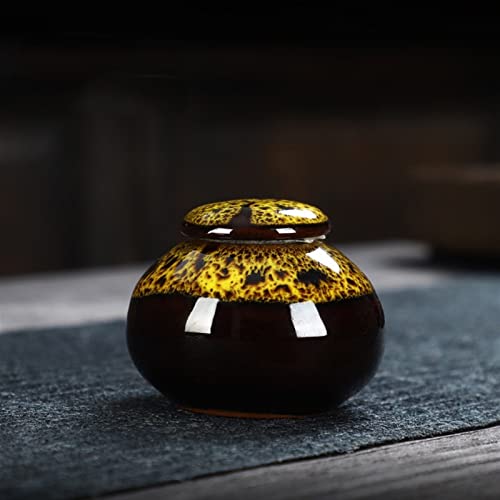 SCZMBLTLNV Urne Für Haustiere Pet Urn for Dogs Cats Ashes Keepsake Memorial Box Funeral Set Burial Urns for Cremated Remains Ash Vial Adult Funeral Urn Pet Cat and Dog Urn 93058(Yellow) von SCZMBLTLNV