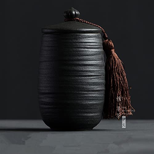 SCZMBLTLNV Urne Für Haustiere Pet Urn for Dogs Cats Ashes Keepsake Memorial Box Funeral Set Burial Urns for Cremated Remains Ash Vial Adult Funeral Urn Pet Cat and Dog Urn 97177(Black,10x17cm) von SCZMBLTLNV
