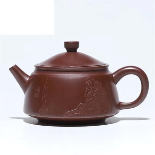 Teekannen Chinesische Teekanne Yixing Lila Tontopf 200 Ml Handgemacht Und Graviert Tee Zen Yiwei Zinnober Schlamm Kung Fu Tee-Set Porzellan-Teeservice Tragbares Teeservice von SCZMBLTLNV