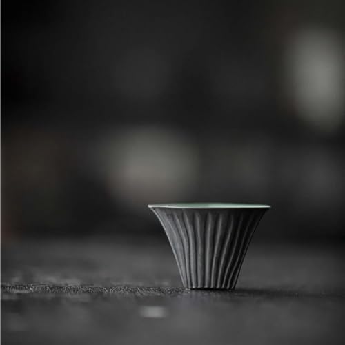 Teekannen Handgefertigtes Keramik-Teetrink-Porzellan Einzeltasse Trinkgeschirr Kung-Fu-Tee-Set 40 Ml Handbemalte Dunkelgrüne Dreieckige Kleine Teetasse Porzellan-Teeservice Tragbares Teeservice(B) von SCZMBLTLNV