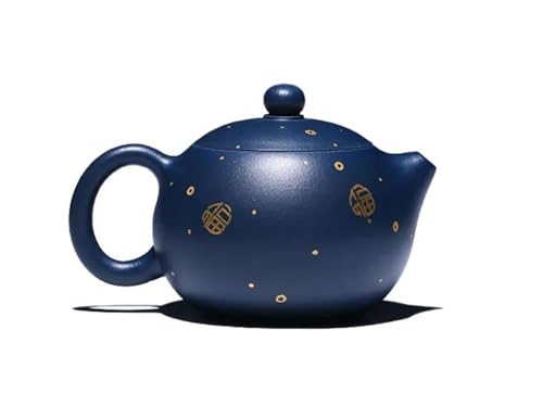 Teekannen Handgefertigtes Zisha Tee Set Chinesisch Yixing 170ml Lila Ton Teekannen Ball Shaped Infuser Xishi Teekanne Roherz Dunkelgrün Schlamm Kessel Porzellan-Teeservice Tragbares Teeservice(A) von SCZMBLTLNV