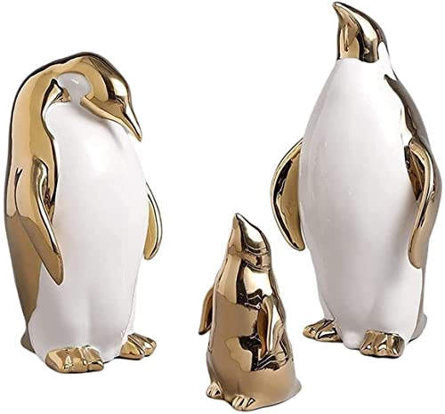 SCZWP8 Moderne goldene Tierstatue, Pinguin-Modell, Keramik-Tier-Ornamente, Wohnzimmer, Desktop-Dekoration, Heimbüro, Dekoration, Hochzeit, Wohnaccessoires, Heimornamente, Kunsthandwerk von SCZWP8