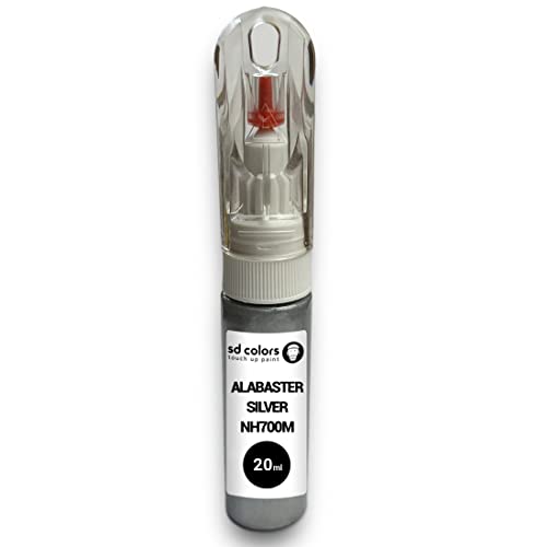 SD COLORS Alabaster Silver NH700M Kompatibel mit Honda Lackstift glänzend 20 ml Kratzer Chip Pinsel Reparatur Farbcode NH700M Alabaster Silver SD COLORS Alabaster Silver NH700M Kompatibel mit Honda Lackstift glänzend 20 ml Kratzer Chip Pinsel Reparatur Farbcode NH700M Alabaster Silver von SD COLORS