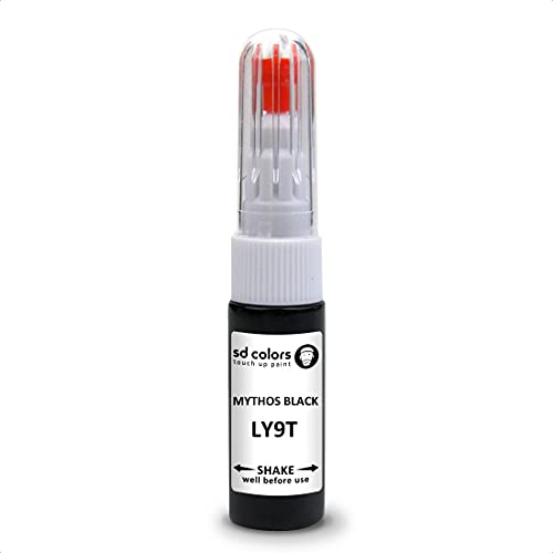 SD COLORS MYTHOS BLACK LY9T Ausbesserungslackstift Reparaturset, 7 ml, für Kratzer und Chips, Pinsel (Nur Lack) von SD COLORS