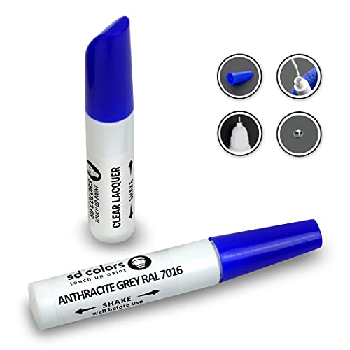 SD COLORS RAL 7016 Anthrazitgrau Lackstift 12 ml Reparatur mit Stift und Pinselfixierung von SD COLORS