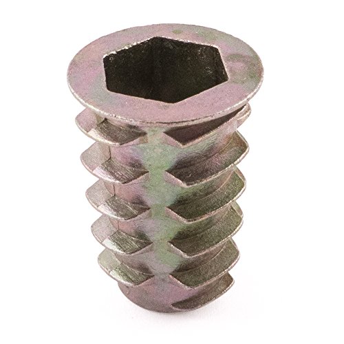 Typ D Gewinde Holz Einsatz Muttern, Zink gelb, M10 x 25, 50 Stück von SD Products