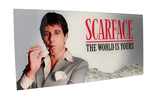 SD TOYS - The World Is Yours Hintergrund Grau Poster aus Glas, 60 x 30 cm von SD TOYS