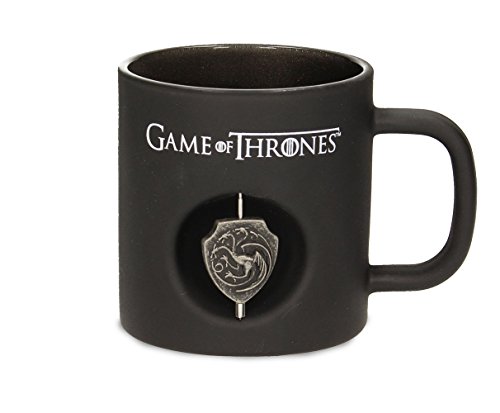 SD Toys – Mug Game of Thrones Targaryen Verre Noir Logo rotatif – 8436546897552 von SD TOYS