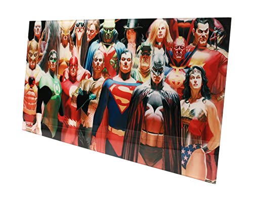 SD toys Justice League Glass Poster DC Universe offizielle Merchandising, Möbeldekoration, Aufkleber, Heimdekoration, Mehrfarbig (Mehrfarbig), einzigartig von SD TOYS