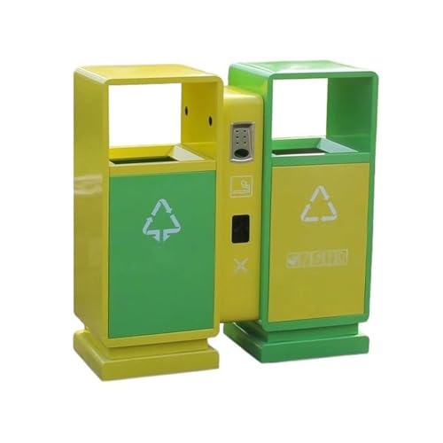 Mülleimer für draußen Mülleimer aus verzinktem Stahl for den Außenbereich, Doppelbox-Metallmülleimer for öffentliche Bereiche Abfalleimer Mülleimer für draußen Mülleimer aus verzinktem Stahl for den Außenbereich, Doppelbox-Metallmülleimer for öffentliche Bereiche Abfalleimer von SDA287MZ