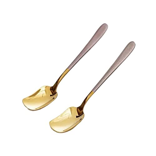 SDA287MZ Dessertlöffel Kaffeelöffel Exquisiter Kleiner Löffel 304 Edelstahl Dessertlöffel Haushaltsrührlöffel Kleiner Löffel Kaffeelöffel(A) von SDA287MZ
