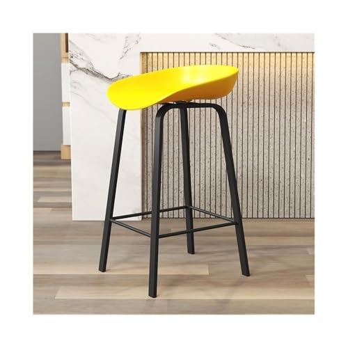 SDA287MZ Küchenhocker Gelber Barhocker Sitz aus Holz Haushalt Restaurant Bar Insel Tisch Eisen Freizeit Hochstuhl Barstuhl(Klein) von SDA287MZ