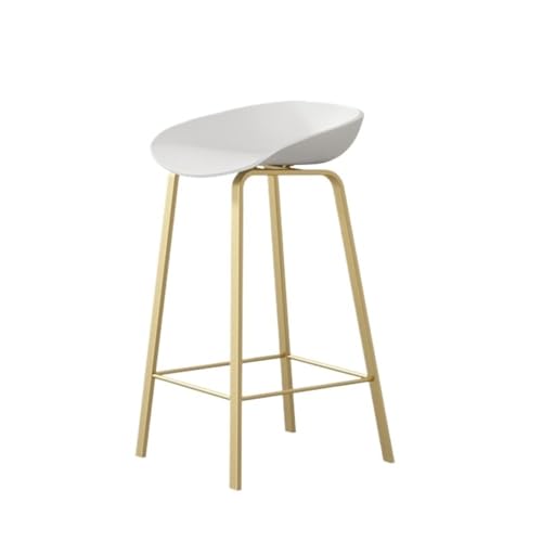 SDA287MZ Küchenhocker Schwarz/weiß Barhocker Sitz Holz Haushalt Restaurant Bar Insel Eisen Freizeit Hohe Stuhl Gold Beine Barstuhl(Weiß,Mittel) von SDA287MZ