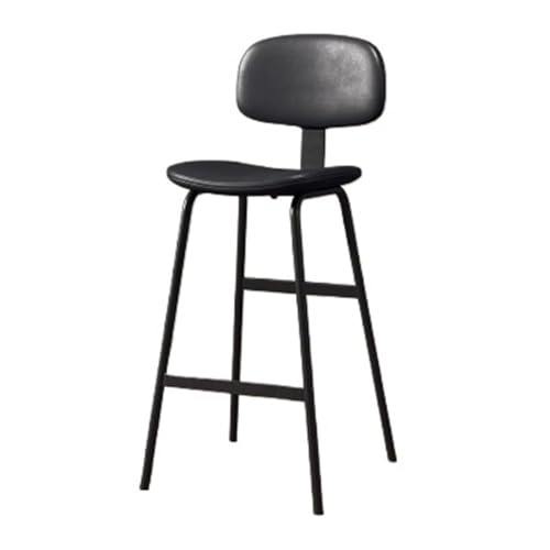 SDA287MZ Küchenhocker Schwarzer Hochstuhl mit weicher Abdeckung und Rückenlehne, Eisen, for Restaurants und Bars, 75 cm Barstuhl von SDA287MZ