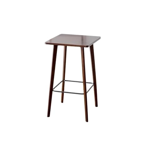 SDA287MZ Multifunktional Hölzerner Küchen-Esstisch, einfacher quadratischer Freizeit-Hochtisch for Kneipen for Enge Räume Balkon(Bruin) von SDA287MZ