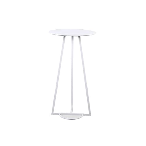 SDA287MZ Multifunktional Home Leisure Bartisch aus Eisen, rund, hoher Tisch for Wohnmobil, Terrasse, Catering, Partys, kommerzielle Veranstaltungen Balkon(Weiß) von SDA287MZ