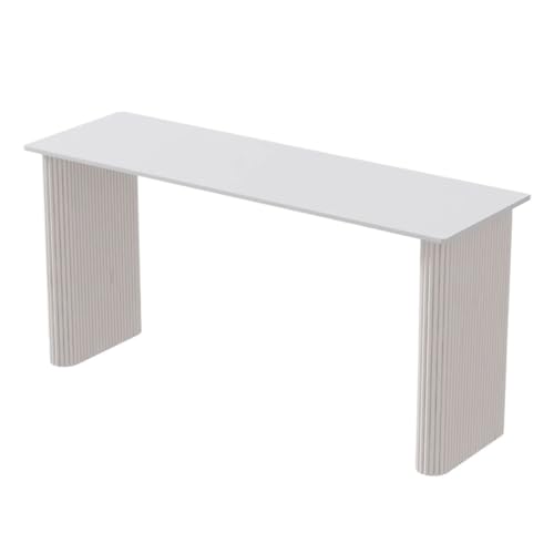 SDA287MZ Multifunktional Home Rock Slab Bartisch mit Metallbeinen Kommerzieller Balkon Langer schmaler hoher Kneipentisch Balkon(Weiß) von SDA287MZ