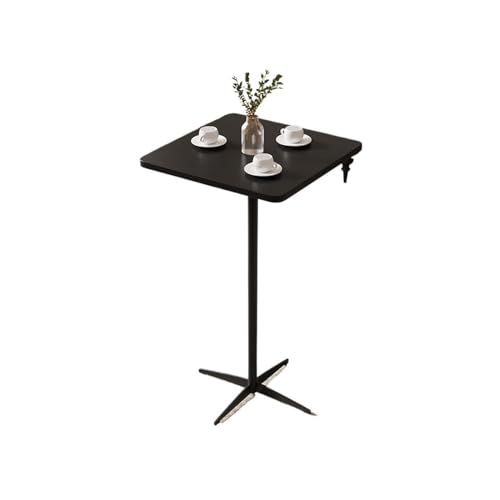 SDA287MZ Multifunktional Moderner, Schlichter Kleiner quadratischer Stehtisch aus Metall mit Aufklebern, kreativer kommerzieller Stehtisch Balkon(Schwarz) von SDA287MZ