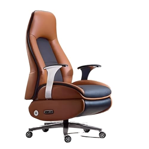 SDA287MZ Schreibtischstuhl Premium-Bürostuhl aus Leder mit Massagefunktion und Verstellbarer Rückenlehne, Drehstuhl for den Komfort zu Hause Ergonomischer von SDA287MZ