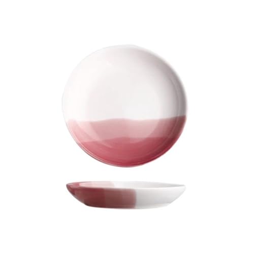 SDA287MZ Sojasauce Schälchen Runde Dip-Schalen Keramik Untertasse Sauce Platte Dessert Beilage Küche Geschirr Restaurant Stücke Dip Schälchen(Red) von SDA287MZ