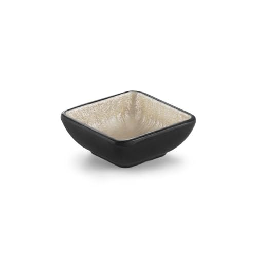 SDA287MZ Sojasauce Schälchen Saucenschale, Hot Pot Dip-Untertasse, Restaurant-Vorspeisenschale, Soja-Essig-Gewürzplatte for die Küche Stücke Dip Schälchen(Schwarz) von SDA287MZ