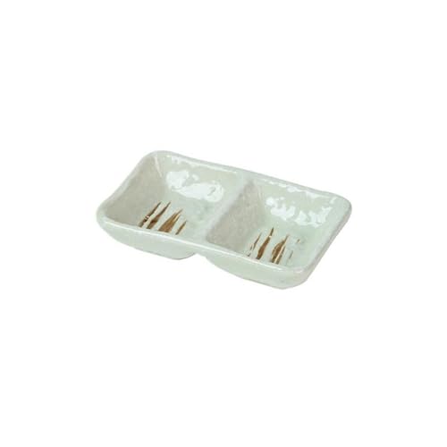 SDA287MZ Sojasauce Schälchen Servierplatten aus Keramik, Serviertabletts for Vorspeisen, Snack-Gerichte, unterteilte Soßenschalen for die Restaurantküche Stücke Dip Schälchen von SDA287MZ