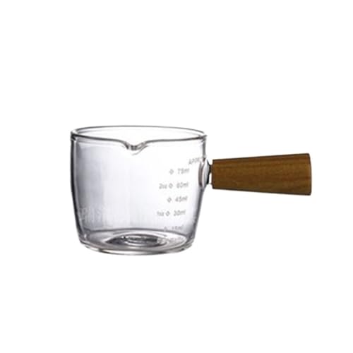 SDA287MZ Soßenkanne Einfache Holzgriff Glas Milch Krug Haushalt Sauce Topf Sauciere Mit Skala Milchkännchen von SDA287MZ