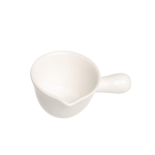 SDA287MZ Soßenkanne Mehrfarbige Soßenschale mit Keramikgriff, Mini-Kaffee-Milchkrug, Soßenboot mit Tropfauslauf Milchkännchen(Weiß) von SDA287MZ