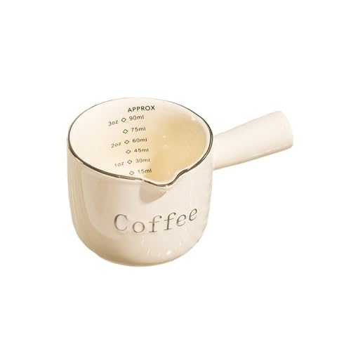 SDA287MZ Soßenkanne Milchkännchen mit Skala Espresso-Extraktionsbecher Soßen-Keramik-Messbecher Soßentopf Milchkännchen von SDA287MZ