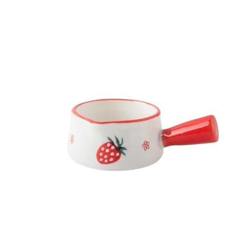 SDA287MZ Soßenkanne Mini Kaffee Milch Krug Mit Griff Haushalt Keramik Spitz Mund Sauce Topf Milchkännchen(Red) von SDA287MZ
