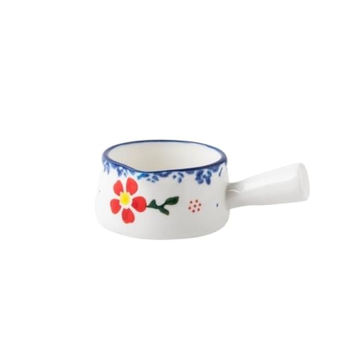 SDA287MZ Soßenkanne Mini Kaffee Milch Krug Mit Griff Haushalt Keramik Spitz Mund Sauce Topf Milchkännchen(Weiß) von SDA287MZ
