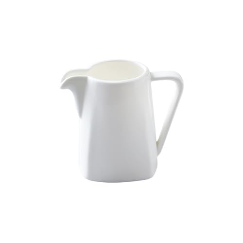 SDA287MZ Soßenkanne Weißes Milchkännchen aus Keramik, kreative Sauciere mit Griff for Zuhause, Hotel, Café Milchkännchen(Klein) von SDA287MZ