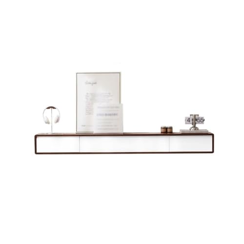 SDA287MZ Tv Schrank Hängend Schwebender TV-Ständer, an der Wand montierter TV-Schrank mit 2 Schubladen, Entertainment-Medienkonsole Unterhaltungs-Medienkonsole(Weiß,Groß) von SDA287MZ