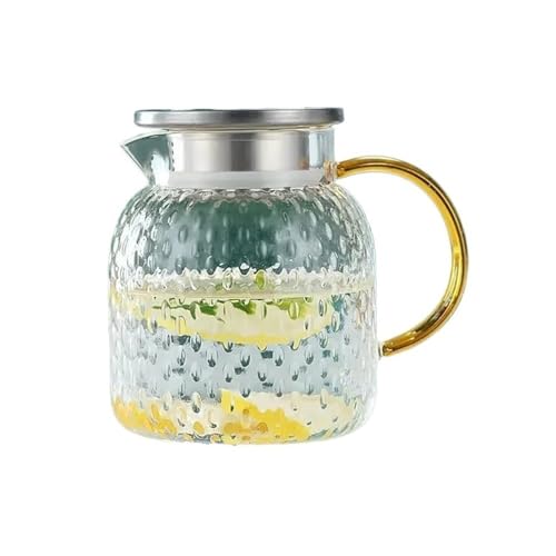 SDA287MZ Wasserkaraffe Wasserkrug aus Glas mit Filterdeckel und Ausgießer. Hitzebeständige Glaskaraffe for heiße und kalte Getränke. Flasche for selbstgemachten Eistee. Wasserkrug(1L) von SDA287MZ