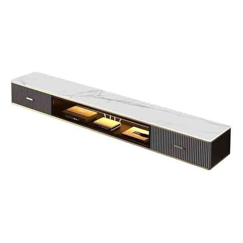 Tv Schrank Hängend An der Wand montierter hängender TV-Schrank, moderner schwebender TV-Ständer mit LED-Leuchten, schwebendes Entertainment-Center mit Glastür und Stauraum for Unterfernseher Unterhalt Tv Schrank Hängend An der Wand montierter hängender TV-Schrank, moderner schwebender TV-Ständer mit LED-Leuchten, schwebendes Entertainment-Center mit Glastür und Stauraum for Unterfernseher Unterhalt von SDA287MZ