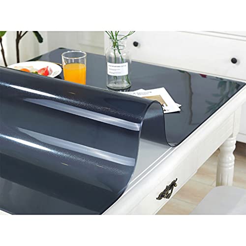 PVC-tischschutz,Transparent Schwarz Grundschüler Schreibtisch Tischfolie Schutzfolie Folie Wasserdicht Lernen Tischset Schreiben Tischdecke (Dicke:2mm,Größe:35x140cm/13.8x55.1in) von SDAFDPro